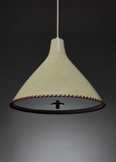 Paavo Tynell Paavo Tynell light yellow pendant with leather string