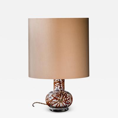 Paavo Tynell Paavo Tynell rare glass painted table lamp