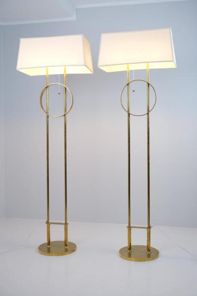 Paavo Tynell Pair Of Exceptional Commissioned HOK Floor Lamps by Paavo Tynell Taito 1940s