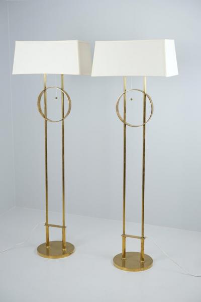 Paavo Tynell Pair Of Exceptional Commissioned HOK Floor Lamps by Paavo Tynell Taito 1940s