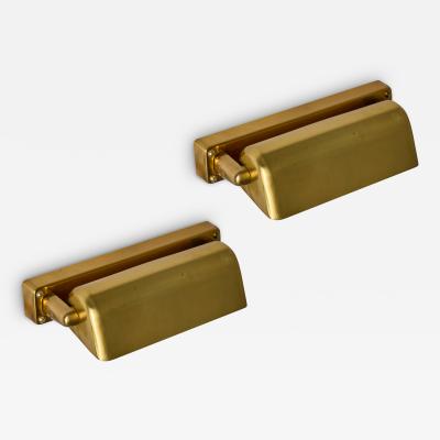 Paavo Tynell Pair of 1930s Finnish Brass Plug In Wall Lights Attributed to Paavo Tynell