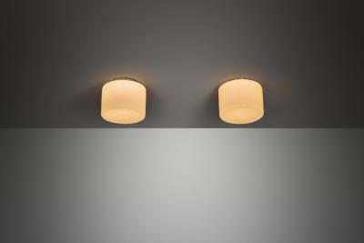 Paavo Tynell Pair of 2028 Opal Ceiling Lights by Paavo Tynell for Taito Finland 1930s