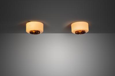 Paavo Tynell Pair of A2 7 Ceiling Lamps by Paavo Tynell for Idman Finland Mid 20th Century