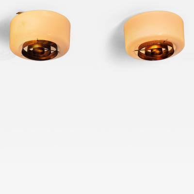 Paavo Tynell Pair of A2 7 Ceiling Lamps by Paavo Tynell for Idman Finland Mid 20th Century