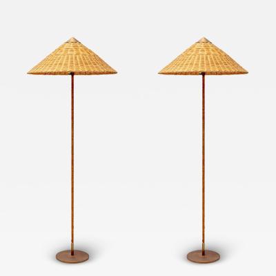 Paavo Tynell Pair of Chinese hat floor lamps model 9602