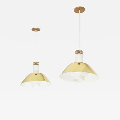 Paavo Tynell Pair of K 20 Pendants by Paavo Tynell for Idman