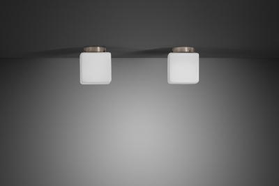 Paavo Tynell Pair of Model 2025 A Ceiling Lamps by Paavo Tynell for Idman Finland ca 1930s