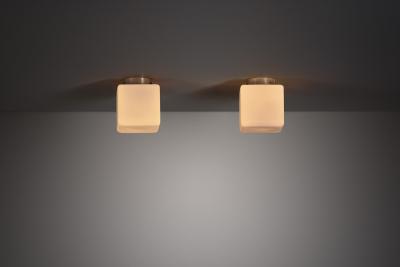Paavo Tynell Pair of Model 2025 A Ceiling Lamps by Paavo Tynell for Idman Finland ca 1930s