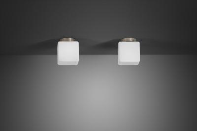 Paavo Tynell Pair of Model 2025 A Ceiling Lamps by Paavo Tynell for Idman Finland ca 1930s