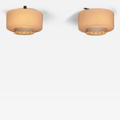 Paavo Tynell Pair of Model A2 7 Ceiling Lights by Paavo Tynell for Idman Finland 1960s