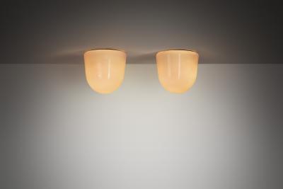 Paavo Tynell Pair of Paavo Tynell 80112 Ceiling Lamps for Idman Finland ca 1950s