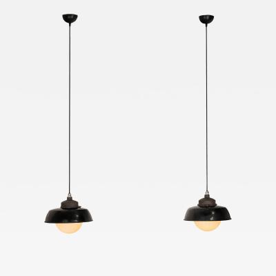 Paavo Tynell Pair of Paavo Tynell Hanging Lamps for Taito Finland ca 1930s