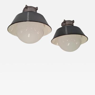 Paavo Tynell Pair of Paavo Tynell Outdoor Indoor Industrial style lamps Idman 1960s
