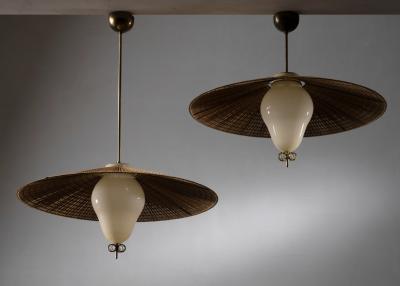 Paavo Tynell Pair of Paavo Tynell model 1090 pendants