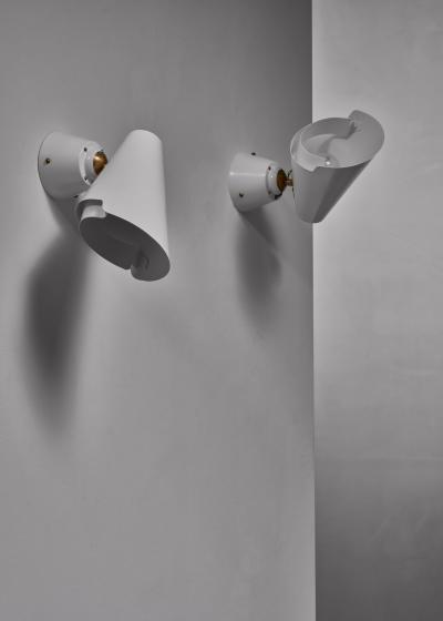 Paavo Tynell Pair of Paavo Tynell model 2351 wall lamps for Idman Finland