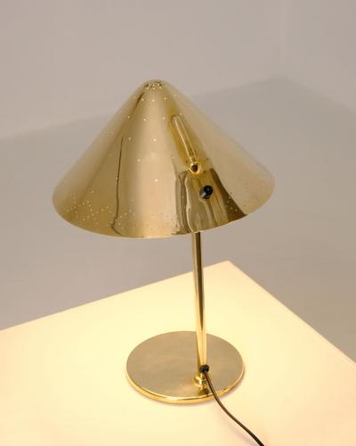 Paavo Tynell Rare Commissioned Paavo Tynell Perforated Brass Table Lamp Taito Oy 1950s