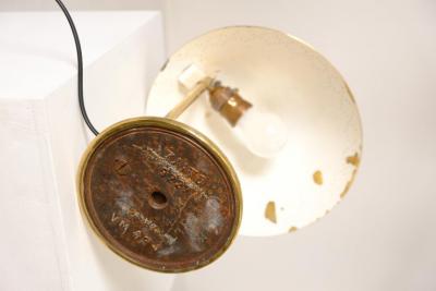Paavo Tynell Rare Commissioned Paavo Tynell Perforated Brass Table Lamp Taito Oy 1950s