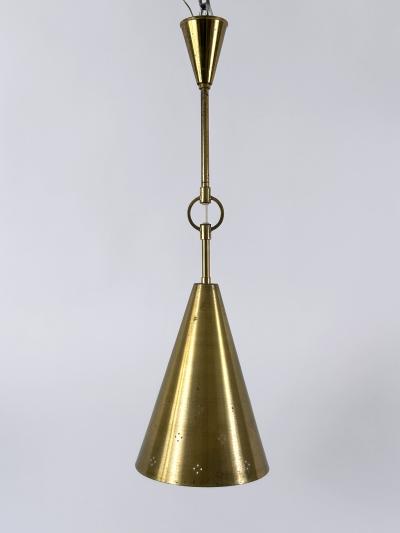 Paavo Tynell Rare Elegant Mid Century Modern Perforated Brass Ceiling Lamp Sweden 1950s