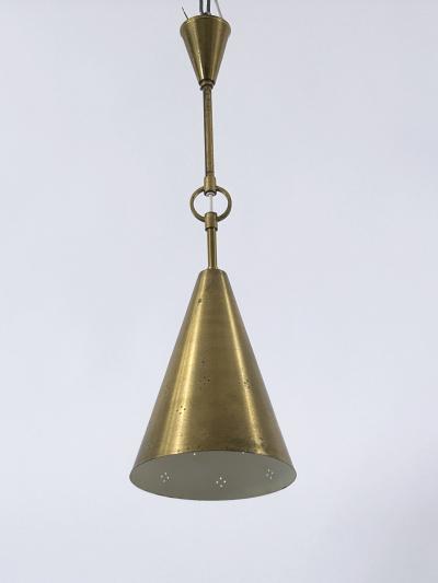 Paavo Tynell Rare Elegant Mid Century Modern Perforated Brass Ceiling Lamp Sweden 1950s