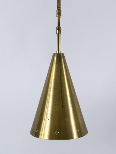 Paavo Tynell Rare Elegant Mid Century Modern Perforated Brass Ceiling Lamp Sweden 1950s