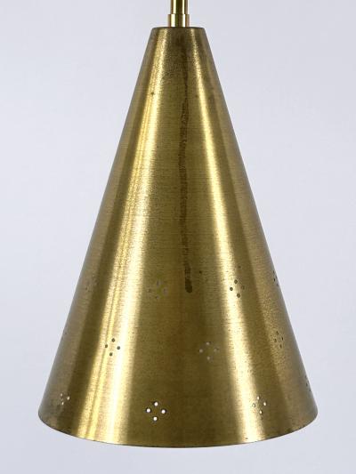 Paavo Tynell Rare Elegant Mid Century Modern Perforated Brass Ceiling Lamp Sweden 1950s