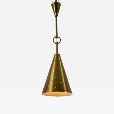 Paavo Tynell Rare Elegant Mid Century Modern Perforated Brass Ceiling Lamp Sweden 1950s