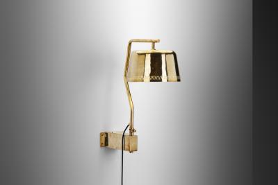 Paavo Tynell Rare Paavo Tynell Brass Perforated Wall Lamp for Taito Oy Finland 1950s