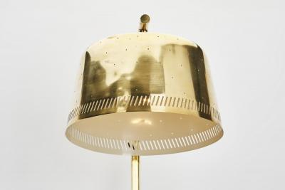 Paavo Tynell Rare Paavo Tynell Brass Perforated Wall Lamp for Taito Oy Finland 1950s