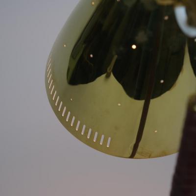Paavo Tynell Rare Paavo Tynell Perforated Brass Horseshoe Table Lamp Model 9224 Taito 1950s