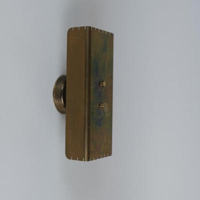 Paavo Tynell Rare Paavo Tynell Wall Lamp Model 10331 Perforated Brass Idman 1950s