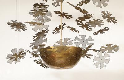 Paavo Tynell Rare Snowflake Ceiling Fixture