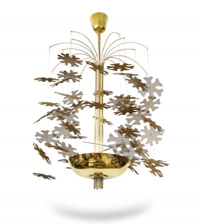 Paavo Tynell Rare Snowflake Ceiling Fixture by Paavo Tynell for Taito Oy