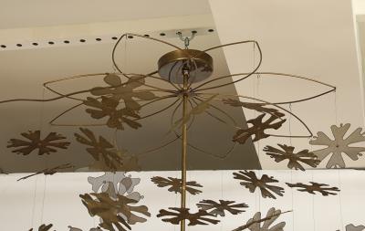 Paavo Tynell Rare Snowflake Ceiling Fixture by Paavo Tynell for Taito Oy