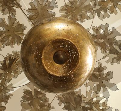 Paavo Tynell Rare Snowflake Ceiling Fixture by Paavo Tynell for Taito Oy