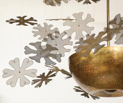 Paavo Tynell Rare Snowflake Ceiling Fixture by Paavo Tynell for Taito Oy
