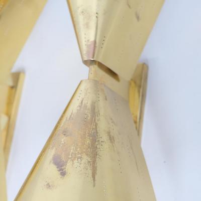 Paavo Tynell Set of Four Paavo Tynell Commissioned Scones in Perforated Brass Taito 1950s