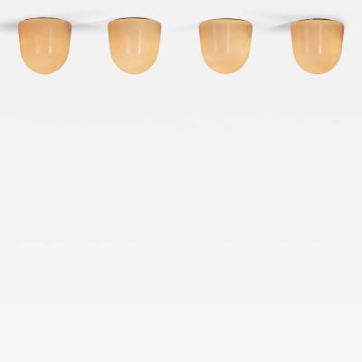 Paavo Tynell Set of Four of Paavo Tynell 80112 Ceiling Lamps for Idman Finland ca 1950s