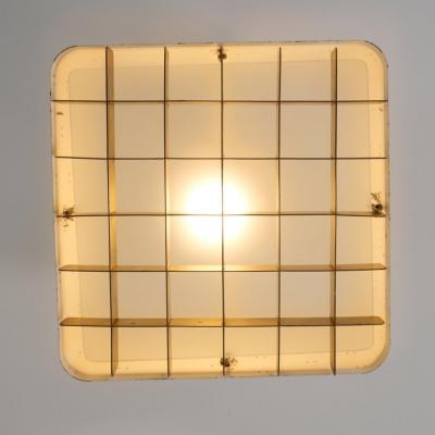 Paavo Tynell Small Paavo Tynell Starry Sky Ceiling Lamp 9068 in Black Brass Taito 1950s