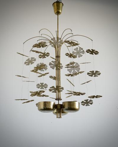 Paavo Tynell Snowflakes Chandelier by Paavo Tynell Lightolier