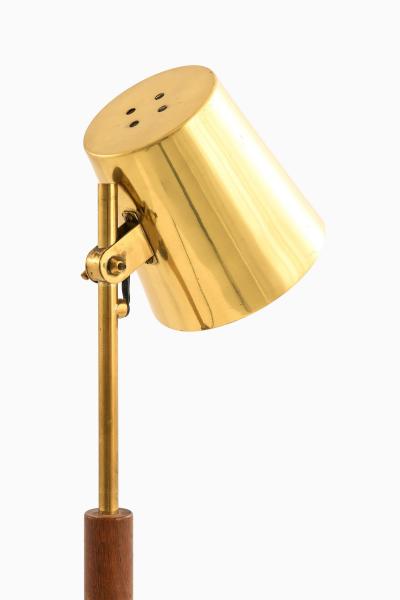 Paavo Tynell Table Lamp in Brass and Teak by Paavo Tynell 1950s
