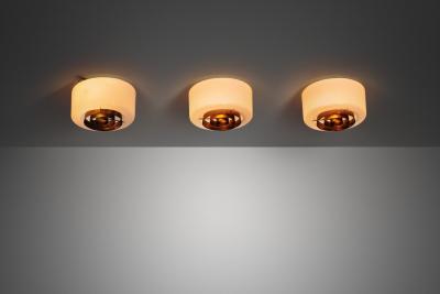 Paavo Tynell Three Model A2 7 Ceiling Lamps by Paavo Tynell for Idman Finland ca 1950s