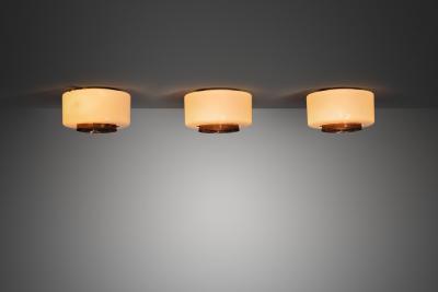 Paavo Tynell Three Model A2 7 Ceiling Lamps by Paavo Tynell for Idman Finland ca 1950s
