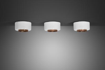 Paavo Tynell Three Model A2 7 Ceiling Lamps by Paavo Tynell for Idman Finland ca 1950s