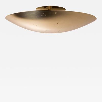 Paavo Tynell Two Enlighten Rey Perforated Brass Dome Ceiling Lamp