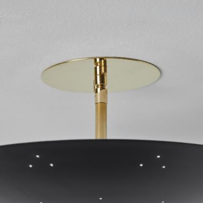 Paavo Tynell Two Enlighten Rey Perforated Metal Dome Ceiling Lamp in Black