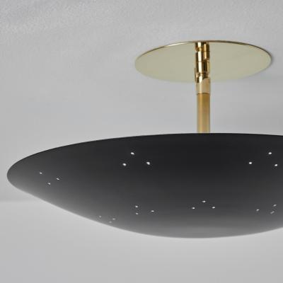 Paavo Tynell Two Enlighten Rey Perforated Metal Dome Ceiling Lamp in Black