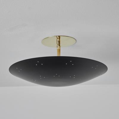 Paavo Tynell Two Enlighten Rey Perforated Metal Dome Ceiling Lamp in Black