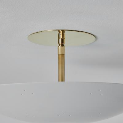 Paavo Tynell Two Enlighten Rey Perforated Metal Dome Ceiling Lamp in White