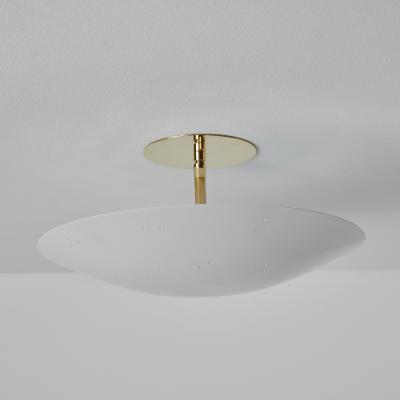 Paavo Tynell Two Enlighten Rey Perforated Metal Dome Ceiling Lamp in White