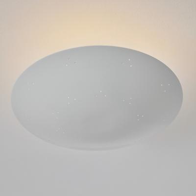 Paavo Tynell Two Enlighten Rey Perforated Metal Dome Ceiling Lamp in White